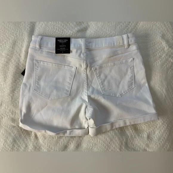 Simply Vera Vera Wang White Denim Shorts - Picture 5 of 5